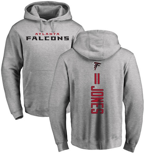 Atlanta Falcons Men Ash Julio Jones Backer NFL Football 11 Pullover Hoodie Sweatshirts